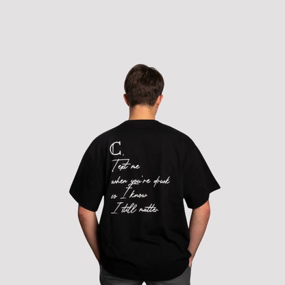 Text Me T-Shirt Black