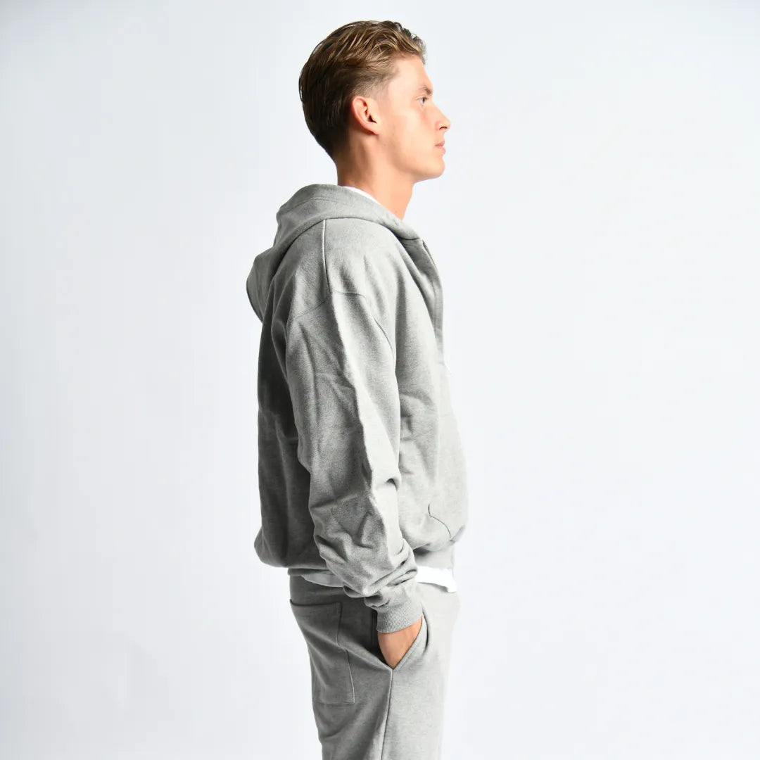 Classic Zip Hoodie Grey