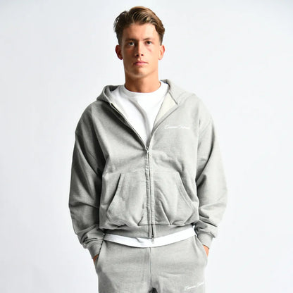 Classic Zip Hoodie Grey