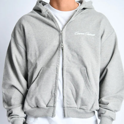 Classic Zip Hoodie Grey